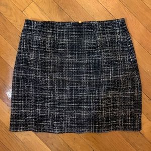 Grey Stitched Mini Skirt